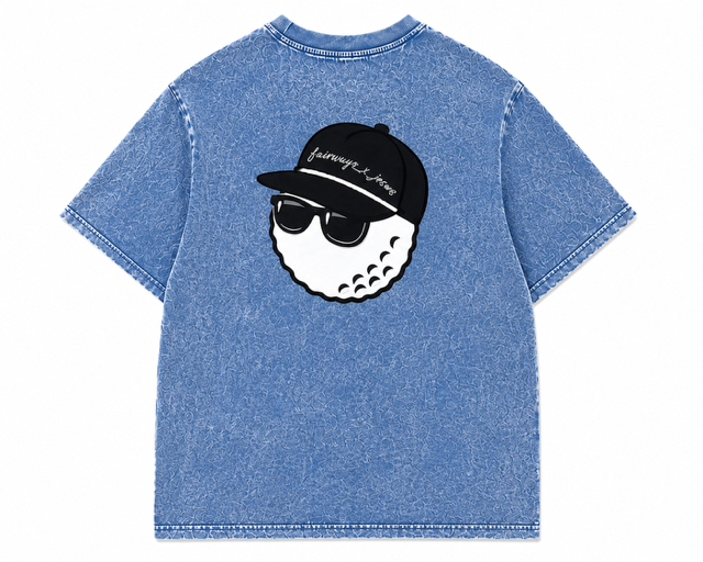 Fairways x Jesus OG Sunglasses - Acid Wash Blue T-Shirt