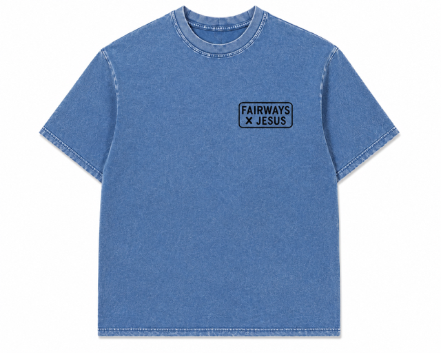Fairways x Jesus OG Sunglasses - Acid Wash Blue T-Shirt