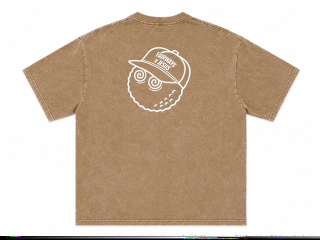 Fairways x Jesus FxJ Hat - Acid Wash Coffee T-Shirt