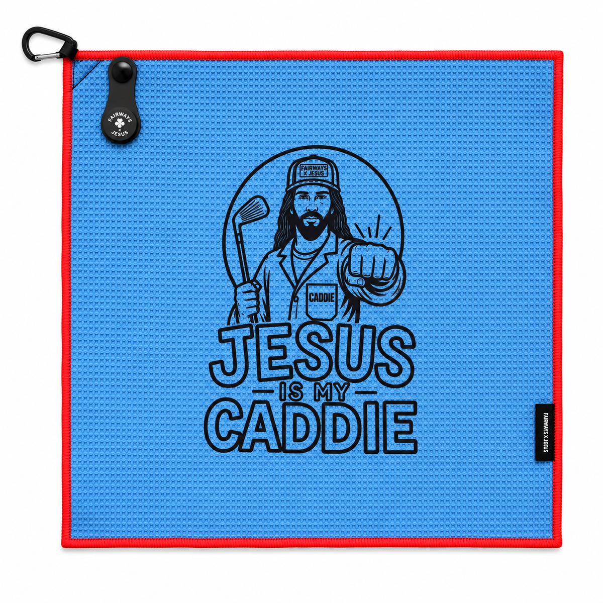 Fairways x Jesus - Jesus Is My Caddie Golf Towel - Links Blue